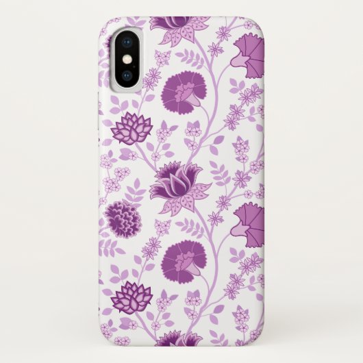 Jacobobobohnenflorale Big Pattern Pinks auf Weiß Case-Mate iPhone Hülle (Rückseite)