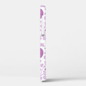 Jacobobobohnenflorale Big Pattern Pinks auf Weiß Case-Mate iPhone Hülle (Rückseite / Links)