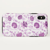 Jacobobobohnenflorale Big Pattern Pinks auf Weiß Case-Mate iPhone Hülle (Rückseite (Horizontal))