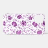 Jacobobobohnenflorale Big Pattern Pinks auf Weiß Case-Mate iPhone Hülle (Rückseite (Horizontal))