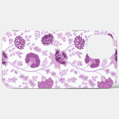 Jacobobobohnenflorale Big Pattern Pinks auf Weiß Case-Mate iPhone Hülle (Rückseite (Horizontal))