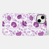 Jacobobobohnenflorale Big Pattern Pinks auf Weiß Case-Mate iPhone Hülle (Rückseite (Horizontal))