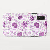 Jacobobobohnenflorale Big Pattern Pinks auf Weiß Case-Mate iPhone Hülle (Rückseite (Horizontal))