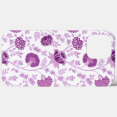 Jacobobobohnenflorale Big Pattern Pinks auf Weiß Case-Mate iPhone Hülle (Rückseite (Horizontal))