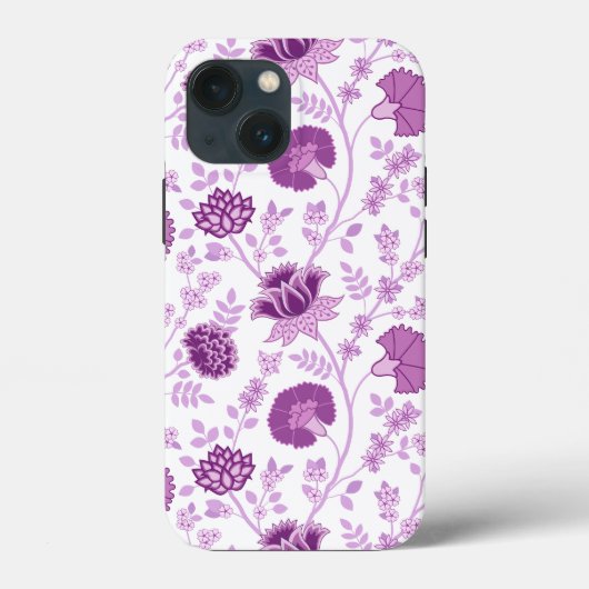 Jacobobobohnenflorale Big Pattern Pinks auf Weiß Case-Mate iPhone Hülle (Rückseite)