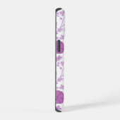 Jacobobobohnenflorale Big Pattern Pinks auf Weiß iPhone 15 Hülle (Rechte Seite)
