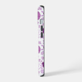 Jacobobobohnenflorale Big Pattern Pinks auf Weiß iPhone 15 Hülle (Linke Seite)