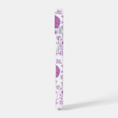 Jacobobobohnenflorale Big Pattern Pinks auf Weiß iPhone 15 Hülle (Linke Seite)