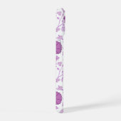 Jacobobobohnenflorale Big Pattern Pinks auf Weiß iPhone 15 Hülle (Rechte Seite)