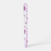 Jacobobobohnenflorale Big Pattern Pinks auf Weiß iPhone 16 Hülle (Linke Seite)