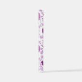 Jacobobobohnenflorale Big Pattern Pinks auf Weiß iPhone Hülle (Linke Seite)