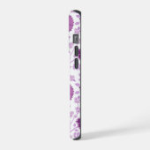 Jacobobobohnenflorale Big Pattern Pinks auf Weiß iPhone Hülle (Linke Seite)