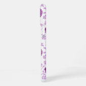Jacobobobohnenflorale Big Pattern Pinks auf Weiß iPhone Hülle (Linke Seite)