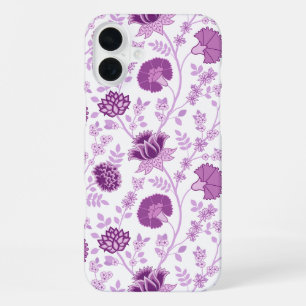 Jacobobobohnenflorale Big Pattern Pinks auf Weiß iPhone 16 Plus Hülle