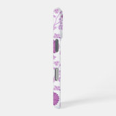Jacobobobohnenflorale Big Pattern Pinks auf Weiß iPhone Hülle (Rechte Seite)