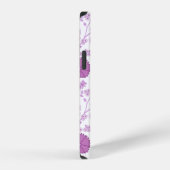 Jacobobobohnenflorale Big Pattern Pinks auf Weiß iPhone Hülle (Rechte Seite)