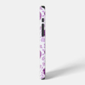 Jacobobobohnenflorale Big Pattern Pinks auf Weiß iPhone Hülle (Linke Seite)