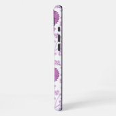 Jacobobobohnenflorale Big Pattern Pinks auf Weiß iPhone Hülle (Linke Seite)