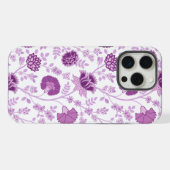 Jacobobobohnenflorale Big Pattern Pinks auf Weiß iPhone Hülle (Rückseite (Horizontal))