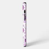 Jacobobobohnenflorale Big Pattern Pinks auf Weiß iPhone Hülle (Linke Seite)
