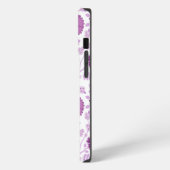 Jacobobobohnenflorale Big Pattern Pinks auf Weiß iPhone Hülle (Linke Seite)