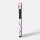 Jacobobobohnenflorale Big Pattern Pinks auf Weiß iPhone Hülle (Linke Seite)