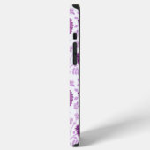 Jacobobobohnenflorale Big Pattern Pinks auf Weiß iPhone Hülle (Linke Seite)