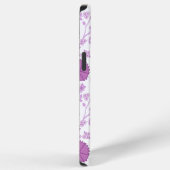 Jacobobobohnenflorale Big Pattern Pinks auf Weiß iPhone Hülle (Rechte Seite)