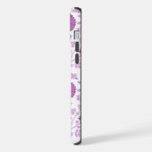 Jacobobobohnenflorale Big Pattern Pinks auf Weiß iPhone Hülle (Linke Seite)