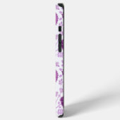 Jacobobobohnenflorale Big Pattern Pinks auf Weiß iPhone Hülle (Linke Seite)