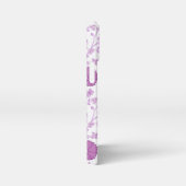 Jacobobobohnenflorale Big Pattern Pinks auf Weiß iPhone Hülle (Rechte Seite)