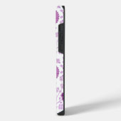 Jacobobobohnenflorale Big Pattern Pinks auf Weiß iPhone Hülle (Linke Seite)