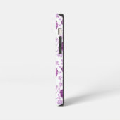 Jacobobobohnenflorale Big Pattern Pinks auf Weiß iPhone Hülle (Linke Seite)