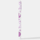 Jacobobobohnenflorale Big Pattern Pinks auf Weiß iPhone Hülle (Rechte Seite)