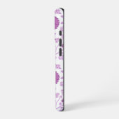 Jacobobobohnenflorale Big Pattern Pinks auf Weiß iPhone Hülle (Linke Seite)