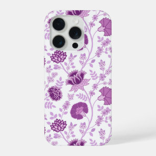 Jacobobobohnenflorale Big Pattern Pinks auf Weiß iPhone 15 Pro Hülle