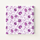 Jacobobobohnenflorale Big Pattern Pinks auf Weiß Notizblock (Rückseite)