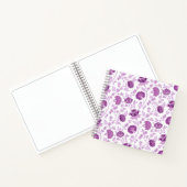 Jacobobobohnenflorale Big Pattern Pinks auf Weiß Notizblock (Innenseite)
