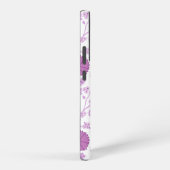 Jacobobobohnenflorale Big Pattern Pinks auf Weiß Samsung Galaxy Hülle (Rechte Seite)