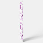 Jacobobobohnenflorale Big Pattern Pinks auf Weiß Samsung Galaxy Hülle (Linke Seite)