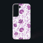 Jacobobobohnenflorale Big Pattern Pinks auf Weiß Samsung Galaxy Hülle<br><div class="desc">Jakobskulptur im Stil der Blumenmuster in kontrastfarbenen Pink auf weißem Hintergrund.</div>