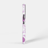 Jacobobobohnenflorale Big Pattern Pinks auf Weiß Samsung Galaxy Hülle (Rechte Seite)