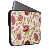 Jacobobohne Blumenmuster LG Muster Reds Pinks Gold Laptopschutzhülle (Vorne Rechts)