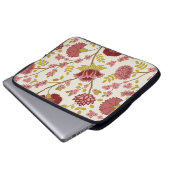 Jacobobohne Blumenmuster LG Muster Reds Pinks Gold Laptopschutzhülle (Vorne Knopf)
