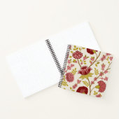 Jacobobohne Blumenmuster LG Muster Reds Pinks Gold Notizblock (Innenseite)