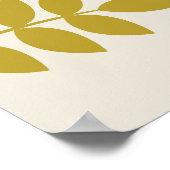 Jacobobohne Blumenmuster LG Muster Reds Pinks Gold Poster (Ecke)