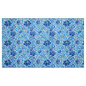 Jacobobohne Floral , Marine und Cerulean Blue Stoff (Fat Quarter (45,7 x 55,9 cm))