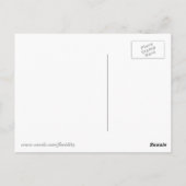 Jacobobohne, florale Damaskus, grün und korallenro Postkarte (Rückseite)