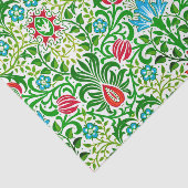 Jacobobohne, florale Damaskus, grün und korallenro Seidenpapier (Ausschnitt)