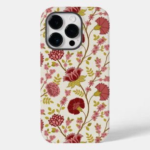 Jacobobohne Grosse Muster Reds Pinks Gold Creme Case-Mate iPhone 14 Pro Hülle